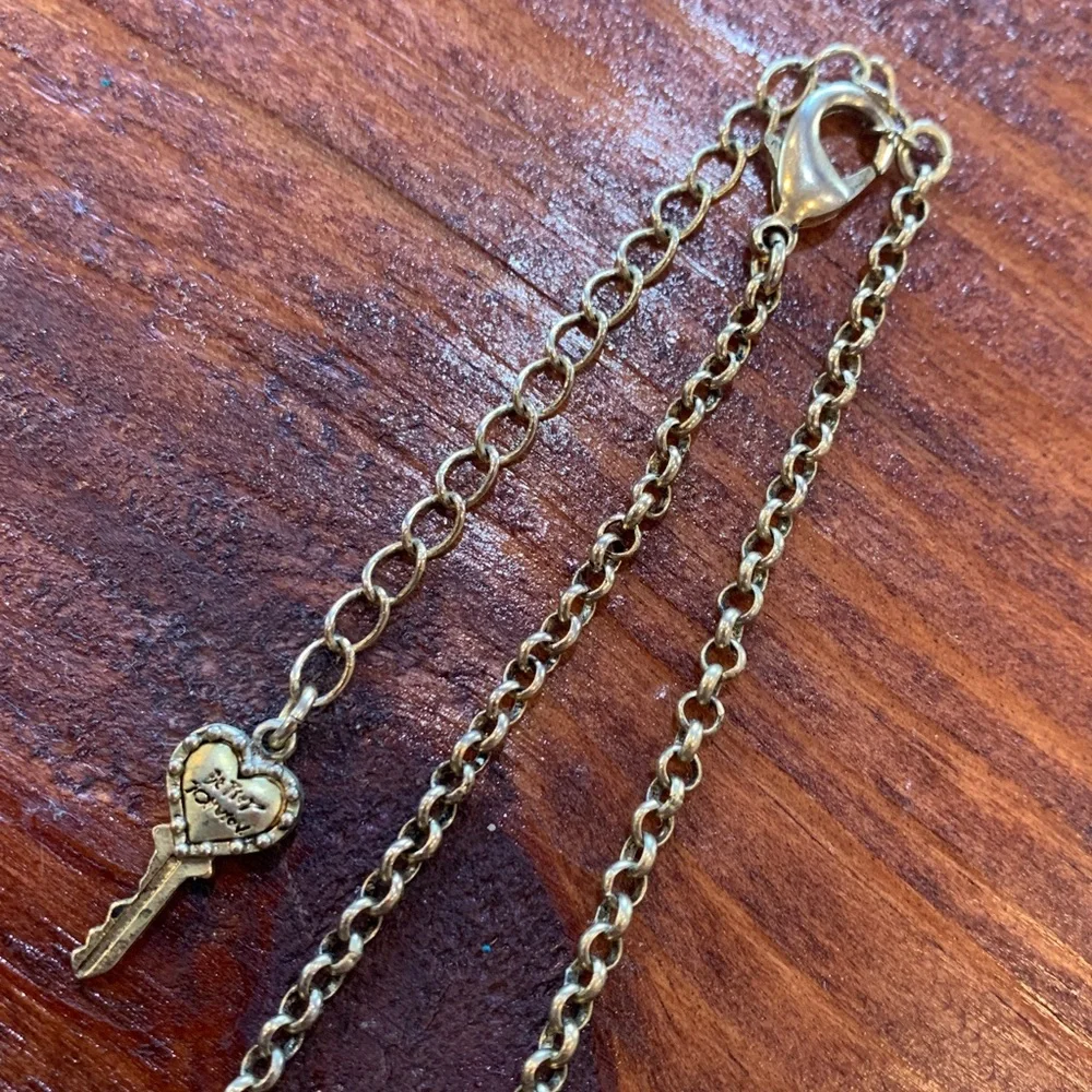 Vintage Betsey Johnson Gold 3D Rose Flower Necklace - Picture 10 of 17